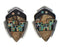 Multicolor Inlay Native American Pueblo Design Earrings EX32509